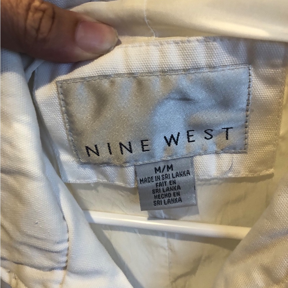 Nine West Women’s medium white long sleeve jacket w pockets - Picture 4 of 11